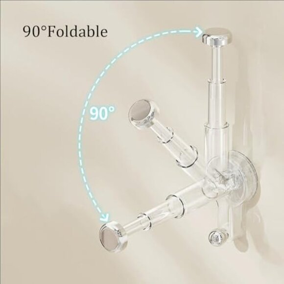 Suction Cup Hanger Organizer Stacker Extendable Closet Space Saver - Picture 5 of 8